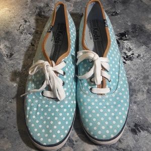 Women's Keds Light Blue Polka Dot Shoes